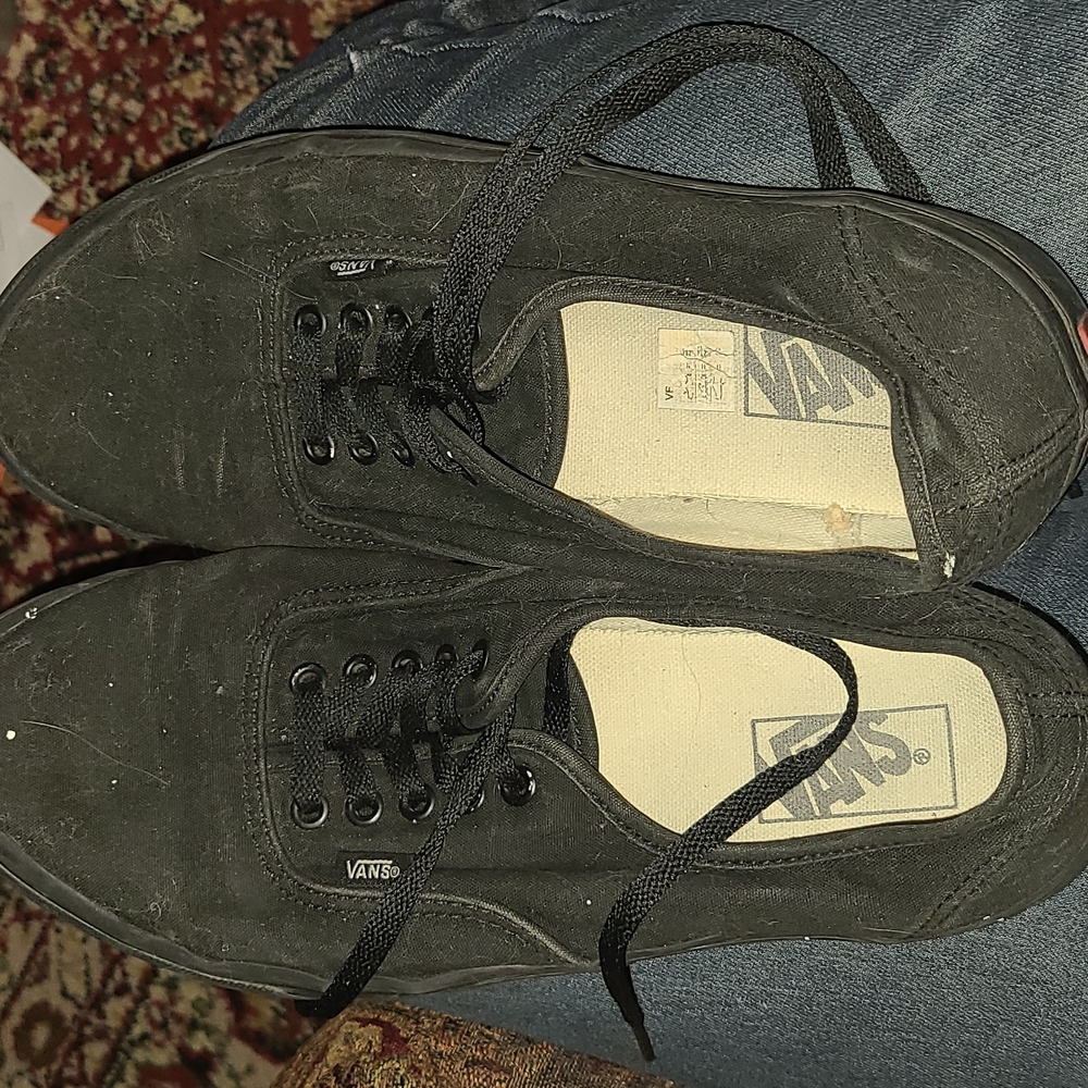Vans all black men's 10.5